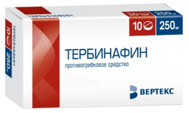 Тербинафин таблетки 250мг №10 купить в Москве по цене от 160 рублей