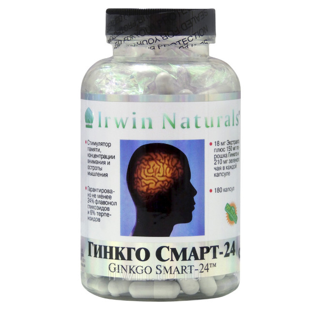Изображение товара Гинкго Смарт-24 капсулы №180 для укрепления кровеносной системы