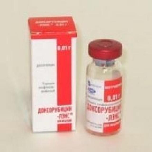 Изображение товара Доксорубицин-ЛЭНС лиофилизат для раствора 10мг для внутрисосудост и внутрипузырного введения