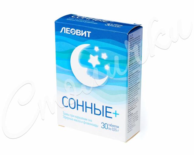 Изображение товара Леовит Сонные таблетки 0,55г №30 натуральное средство для сна и нервной системы