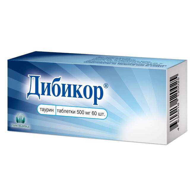 Изображение товара Дибикор таблетки 500 мг для глаз и сердца, 60 шт