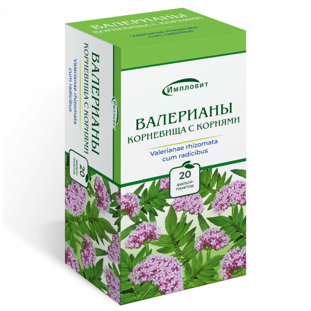 Изображение товара Валериана корневища настой натуральный №20 по 1,5 г для снятия стрессов и улучшения сна