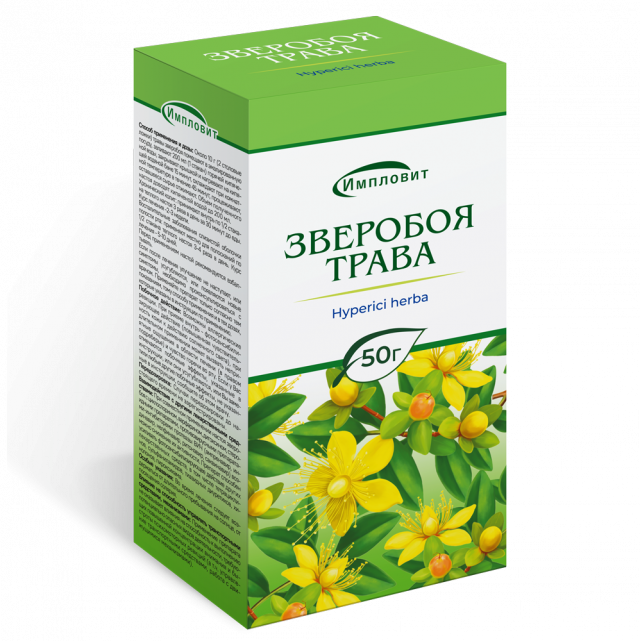 Изображение товара Зверобой трава 50 г Импловит для лечения воспалений слизистых оболочек