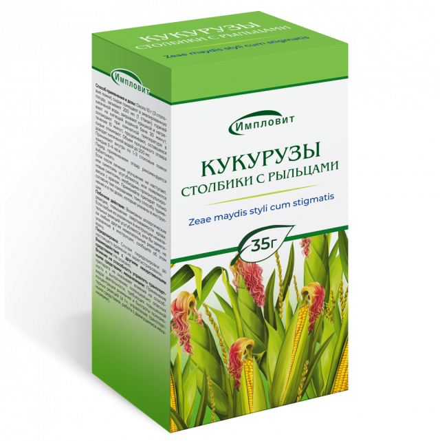 Изображение товара Кукурузы столбики с рыльцами 35 г Импловит натуральный фитопрепарат