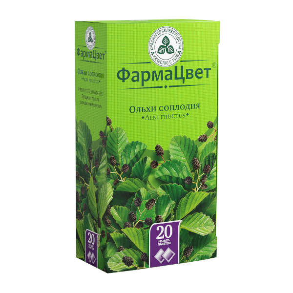 Изображение товара Ольха соплодия КЛС 1, 5г No20 - натуральное растительное средство для лечения кишечных воспалений