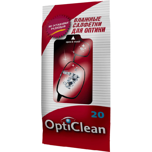 Изображение товара Оптиклин салфетки влажные д/оптики №20