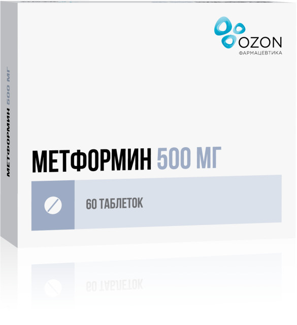 Метформин таблетки покрытые оболочкой 500мг №60 купить в Москве по цене от 92.5 рублей