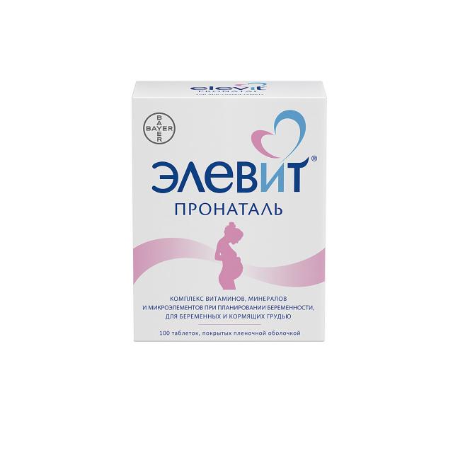 Изображение товара Элевит Пронаталь таблетки покрытые оболочкой №100
