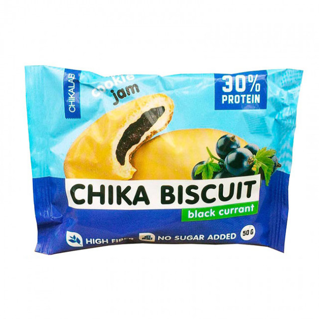 Изображение товара Печенье Чикалаб Бисквит черная смородина 50г спортивное питание белковое