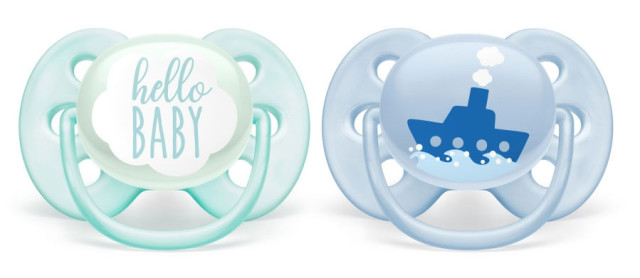 Изображение товара Philips Avent Ultra Soft пустышка для малышей 0-6 месяцев, 2 шт. с футляром