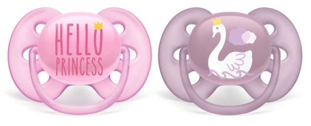 Изображение товара Пустышка Philips Avent Ultra Soft 6-18 мес. с футляром, 2 шт