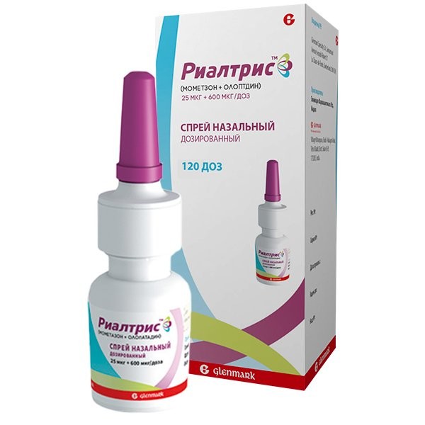 Изображение товара Риалтрис спрей назальный 25мкг+600мкг/доза 120доз