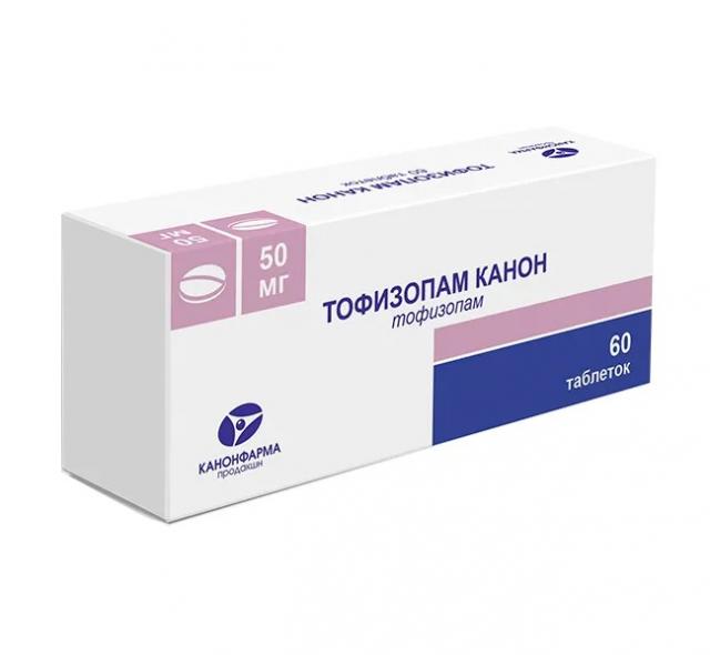 Изображение товара Тофизопам Канон 50 мг таблетки 60 шт для тревожных состояний