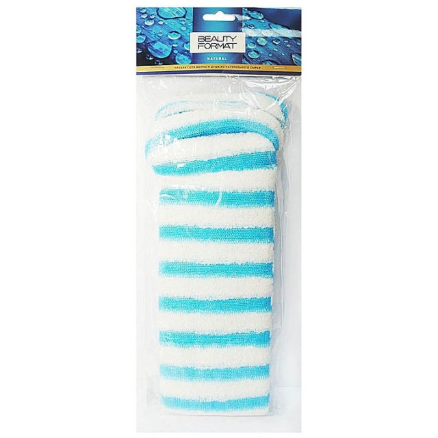 Изображение товара Бьюти Формат мочалка синтетический Пояс в полоску арт.45598-4010