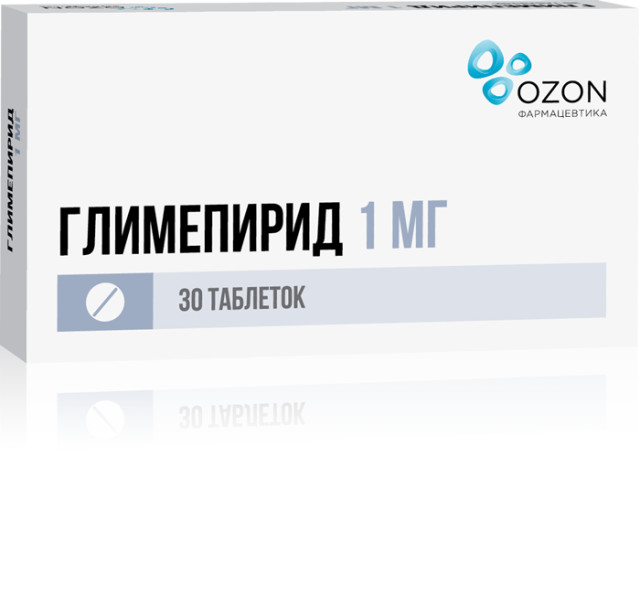 Изображение товара Глимепирид Озон таблетки 1 мг для лечения сахарного диабета 2 типа