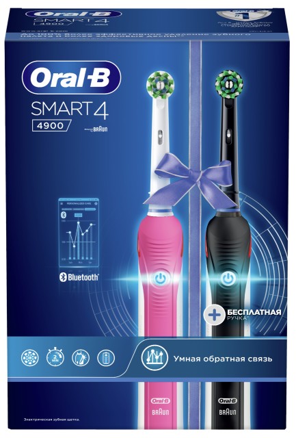 Изображение товара Орал Би зубная щетка электрическая D601.525.3H т.3767 Блэк+Пинк №2