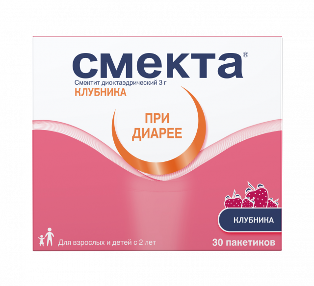 Изображение товара Смекта порошок для приготовления суспензии внутрь Клубника 3г №30