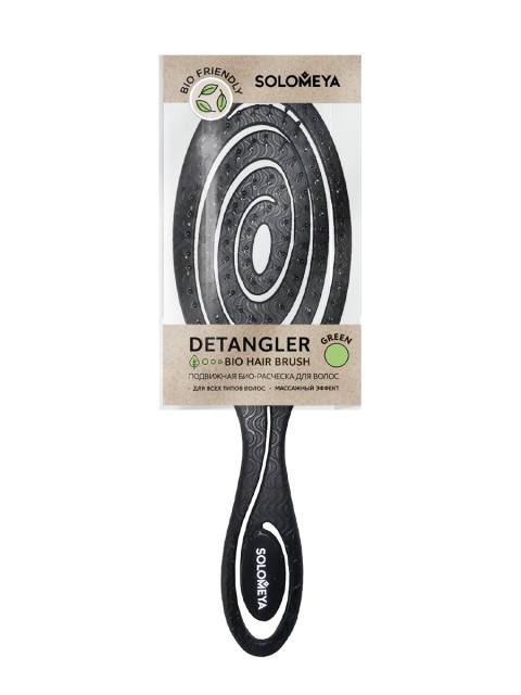 Изображение товара Соломея био-расческа для волос подвижная черная