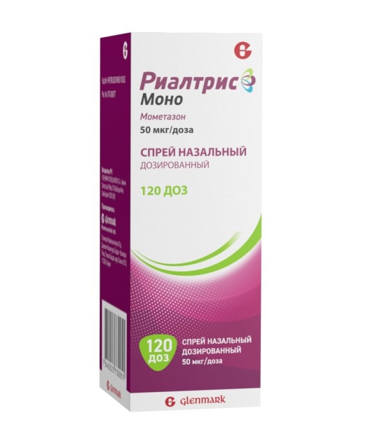 Изображение товара Риалтрис Моно спрей назальный 50мкг/доза 120доз