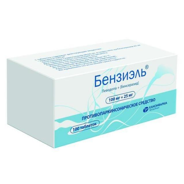 Изображение товара Бензиэль таблетки 100мг+25мг №100