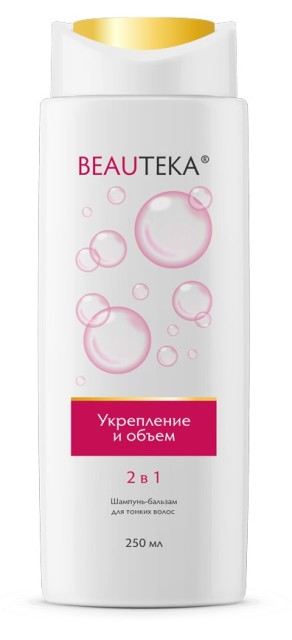 Изображение товара Шампунь-бальзам 2 в1 Укрепление и Объем 250мл Бьютека