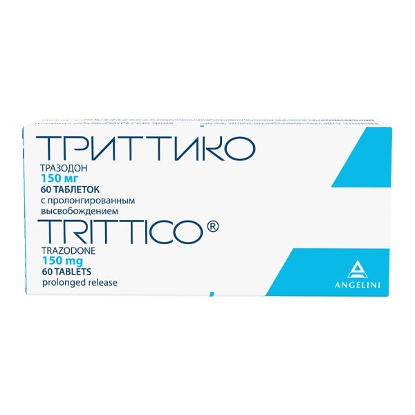 Изображение товара Триттико таблетки с пролонгированным высвобождением 150мг №60 для лечения депрессии тревоги и наруш