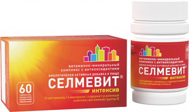 Изображение товара Селмевит Интенсив таблетки покрытые оболочкой №60