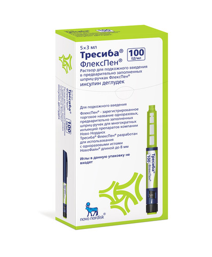 Изображение товара Тресиба ФлексПен раствор для инъекций 100 ЕД/мл 3мл №5