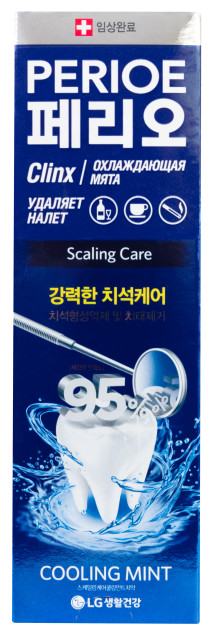 Изображение товара Перио зубная паста Клинкс против зубного камня охлаждающая мята 100г