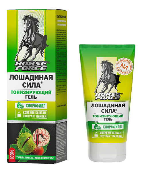 Изображение товара Лошадиная сила гель для вен тонизирующий каштан/пиявка 125мл