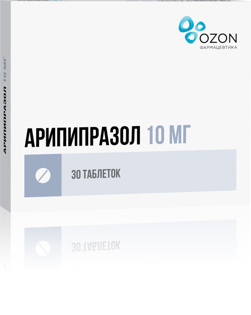 Изображение товара Арипипразол Озон таблетки 10 мг №30 для лечения шизофрении и биполярных расстройств