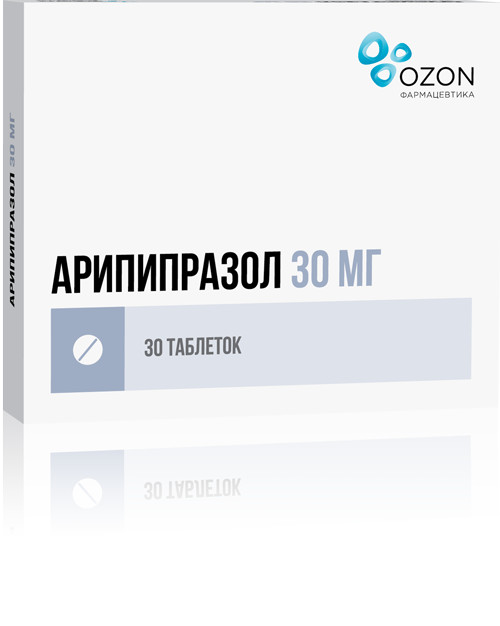 Изображение товара Арипипразол Озон таблетки 30 мг №30 для лечения шизофрении и биполярного расстройства