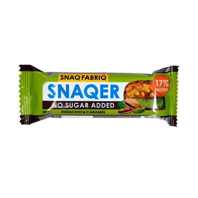 Изображение товара Батончик Фабриq Фисташка и карамель 50 г - натуральный перекус без сахара и глютена