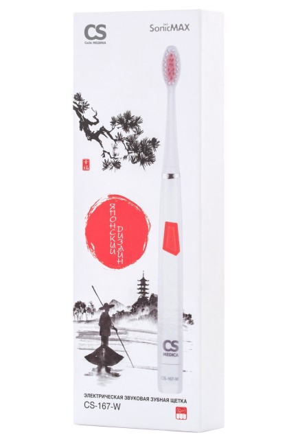 Изображение товара Электрическая звуковая зубная щетка CS Medica CS-167-W белая