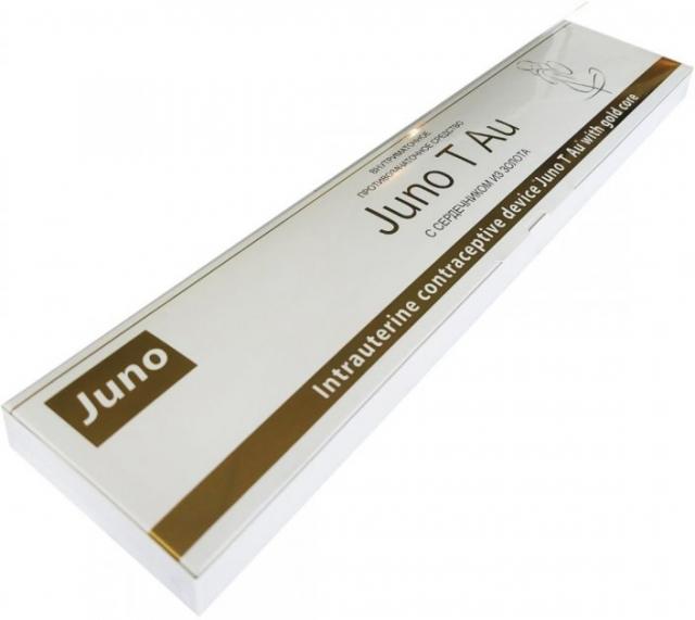 Изображение товара Внутриматочная спираль Juno Gold Юнона с золотой проволокой для контрацепции
