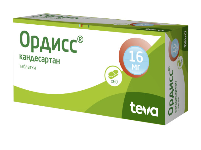 Изображение товара ОРДисс таблетки 16 мг №60 гипотензивное средство для сердца и сосудов