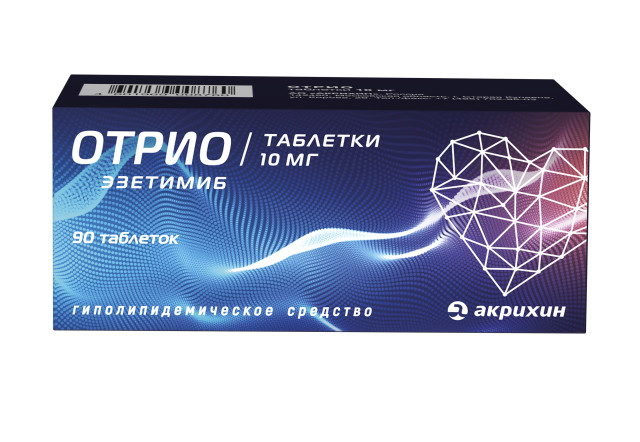 Изображение товара Отрио таблетки 10 мг №90 для снижения холестерина и профилактики сердечно-сосудистых заболеваний