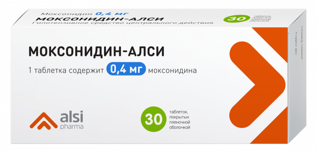 Изображение товара Моксонидин-АЛСИ таблетки покрытые оболочкой 0,4мг №30