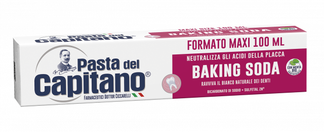 Изображение товара Паста дель Капитано зубная паста деликатное отбеливание с содой 100мл