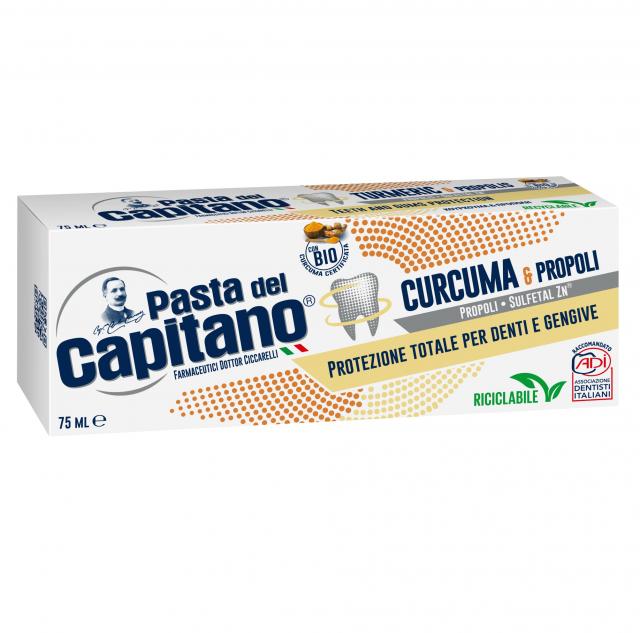 Изображение товара Паста дель Капитано зубная паста Куркума и Прополис 75мл