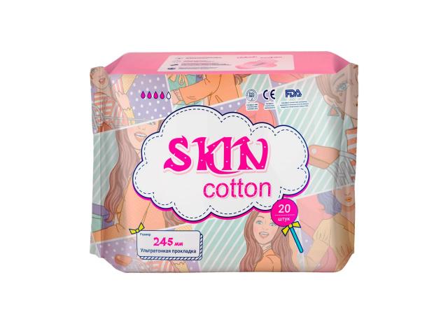 Изображение товара Скин Коттон прокладки гигиенические ультратонкие дневные №20