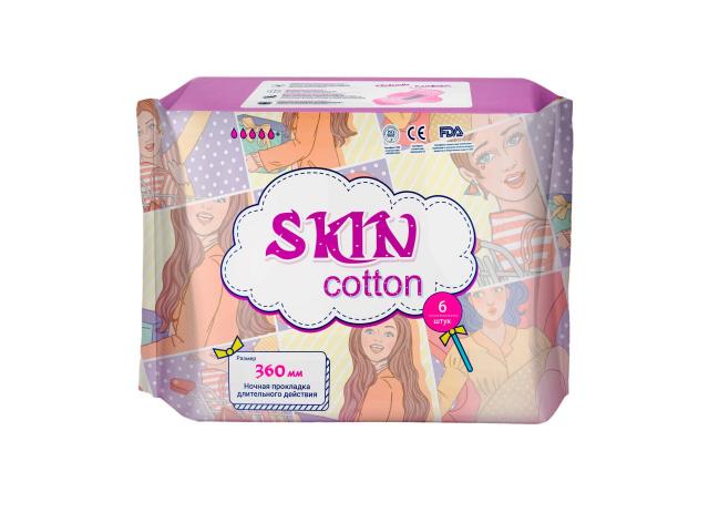 Изображение товара Скин Коттон прокладки гигиенические ночные 360мм №6