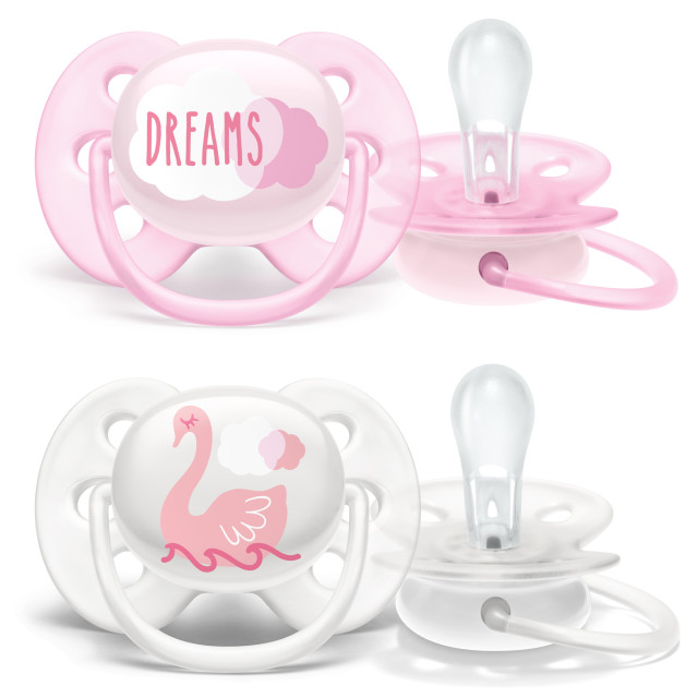 Изображение товара Пустышка Ultra Soft Philips Avent 0-6 мес., 2 шт. с футляром для стерилизации