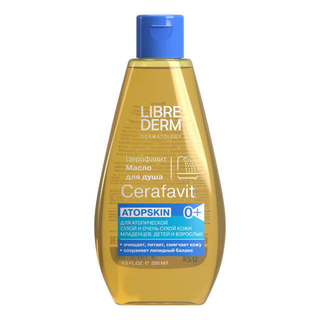 Изображение товара Либридерм Церафавит масло для душа липидовосстанавливающее церамиды/пребиотики 200мл