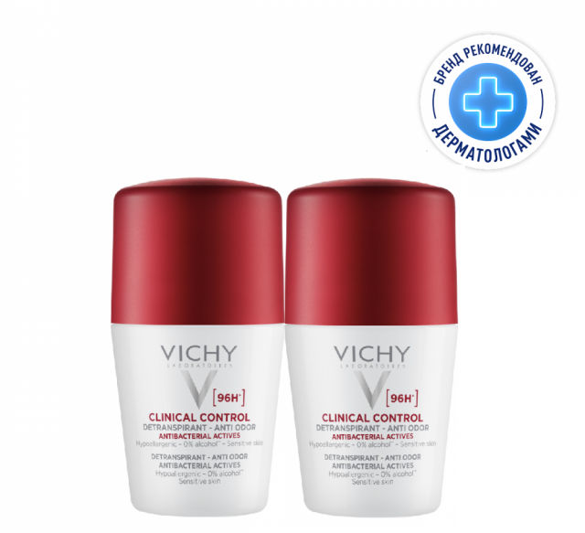 Изображение товара Виши дезодорант-ролик Клиникал Контроль 96 часов два флакона по 50 мл