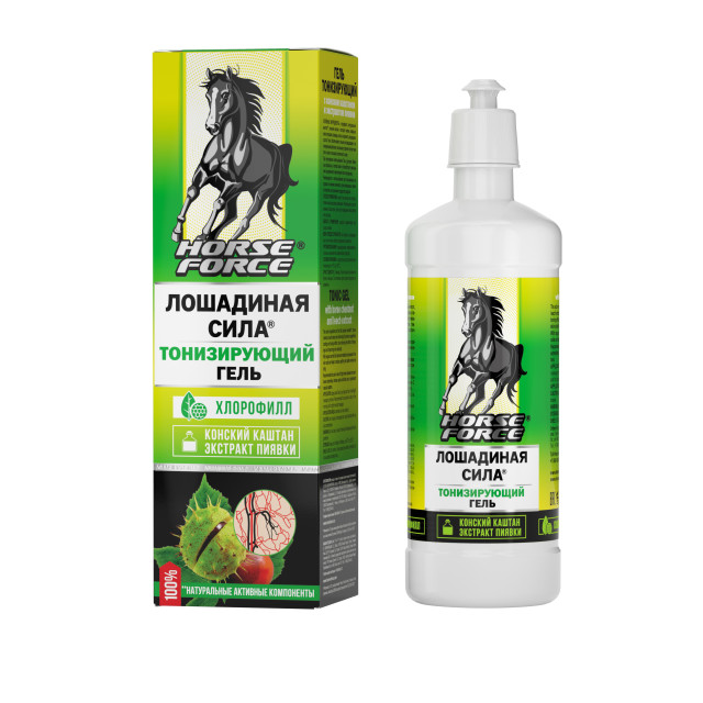 Изображение товара Лошадиная сила гель для вен тонизирующий каштан/пиявка 500мл