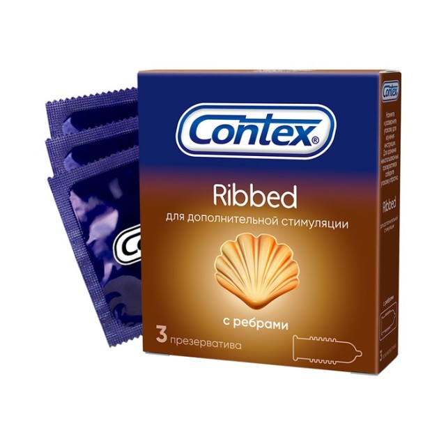Контекс презервативы Ribbed (ребристые) №3 купить в Москве по цене от 152 рублей