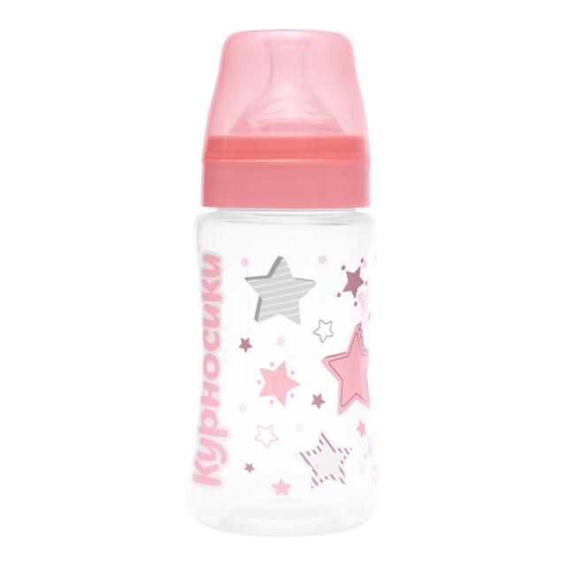 Изображение товара Курносики бутылочка с широким горлом 250мл+соска силикон 11270