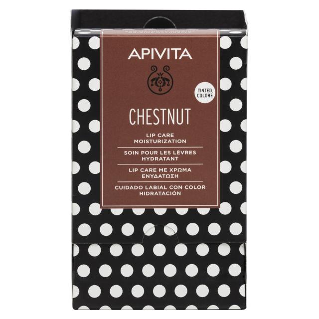 Изображение товара Апивита уход для губ оттенок Каштан 4,4г