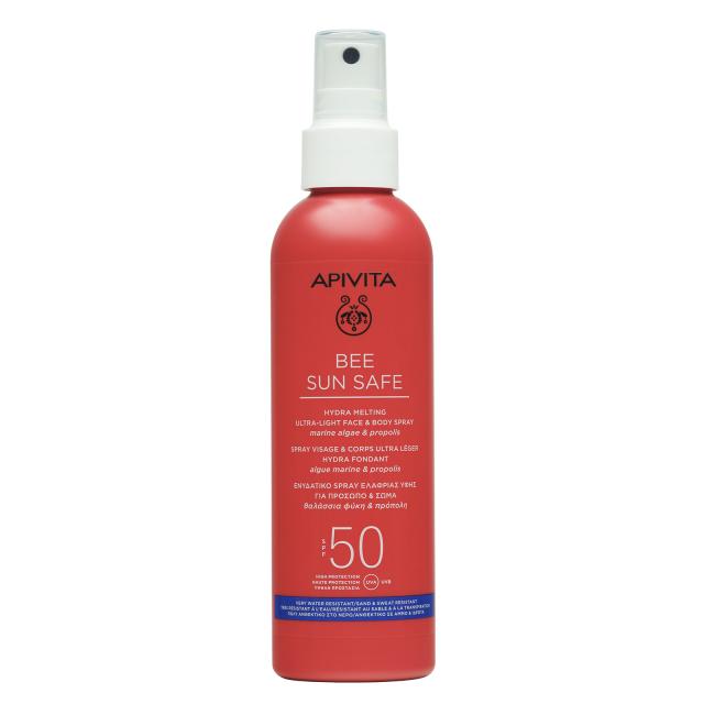 Изображение товара Апивита БиСанСэйф спрей солнцезащитный SPF50 200 мл — ультралегкий и надежный фотофильтр для лица и Изображение товара Апивита БиСанСэйф спрей солнцезащитный SPF50 200 мл — ультралегкий и надежный фотофильтр для лица и